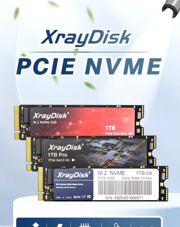 XrayDisk Gen3*4 M.2 SSD PCIe NVME 1TB